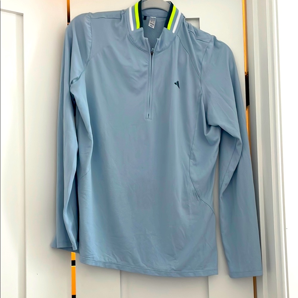 Women’s Gray Blue Quarter-Zip Jacket - Size L